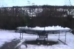 Mesa de ping pong congelada