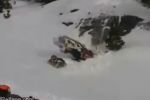 Caída con la moto de nieve